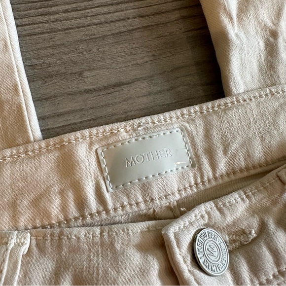 MOTHER High Waisted Rascal Ankle Fray Chalk It Up 27 - Picture 4 of 8